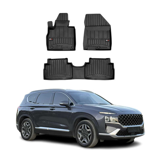 2018-2025 Hyundai Santa Fe Fußmatten TPE Schwarz 3 tlg
