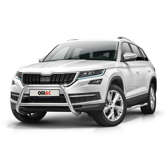 Bară de protecție față pentru Skoda Kodiaq 2017-2022 cu ABE (omologare de tip germană) Oțel Argintiu