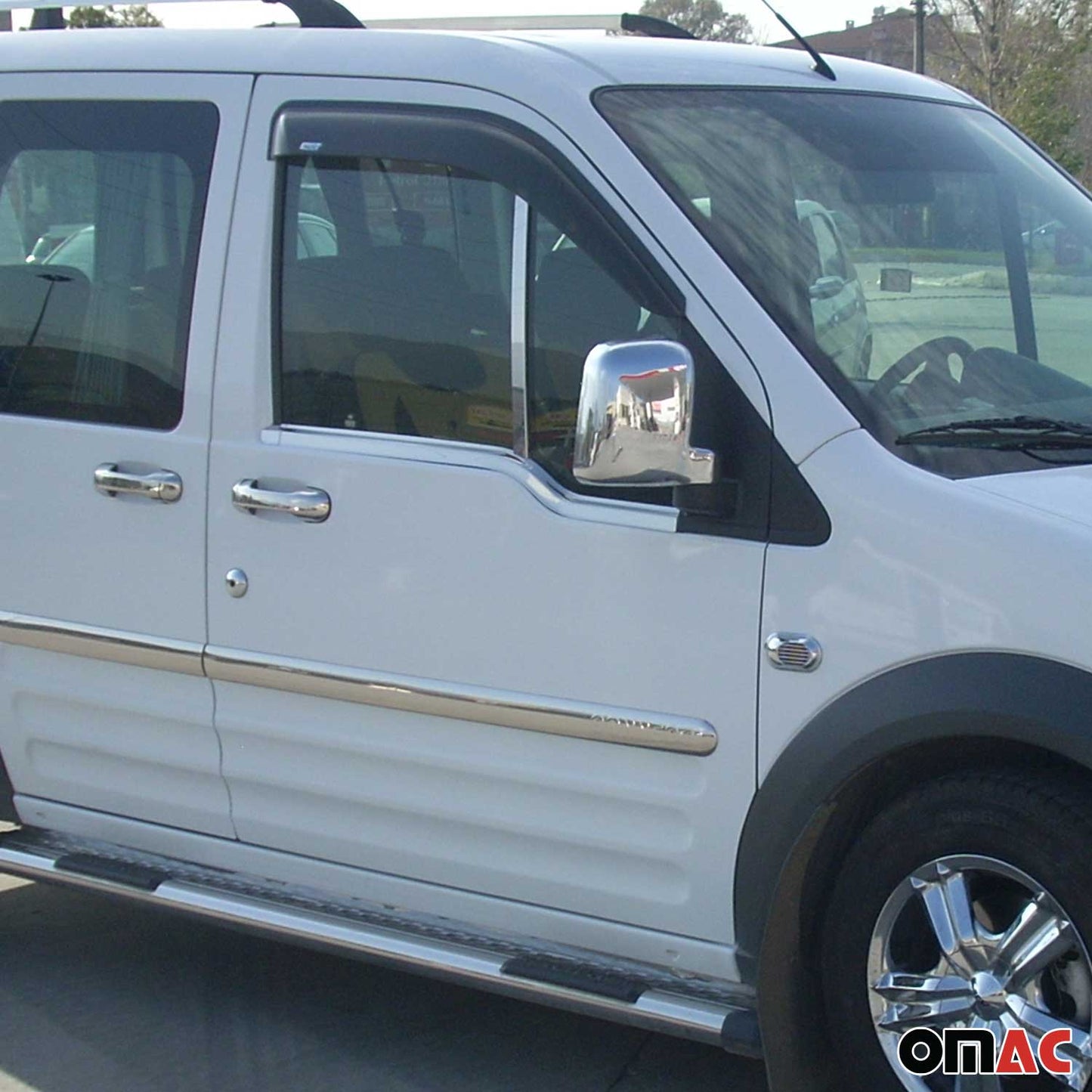 Fensterleisten Zierleisten für Ford Tourneo Connect 2002-2014 Edelstahl Chrom 2x