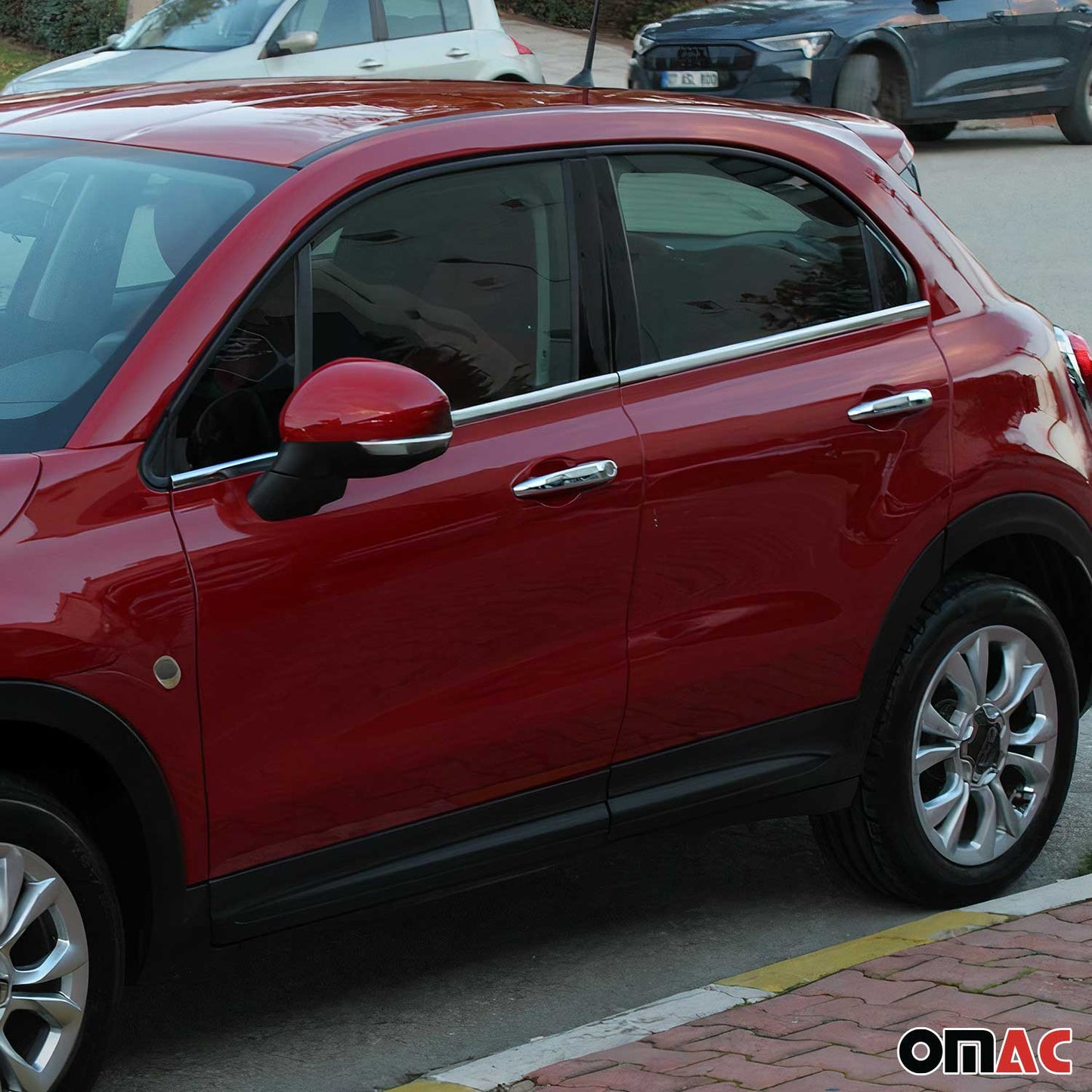 Fensterleisten Zierleisten für Fiat 500X 2014-2025 Edelstahl Chrom 4tlg