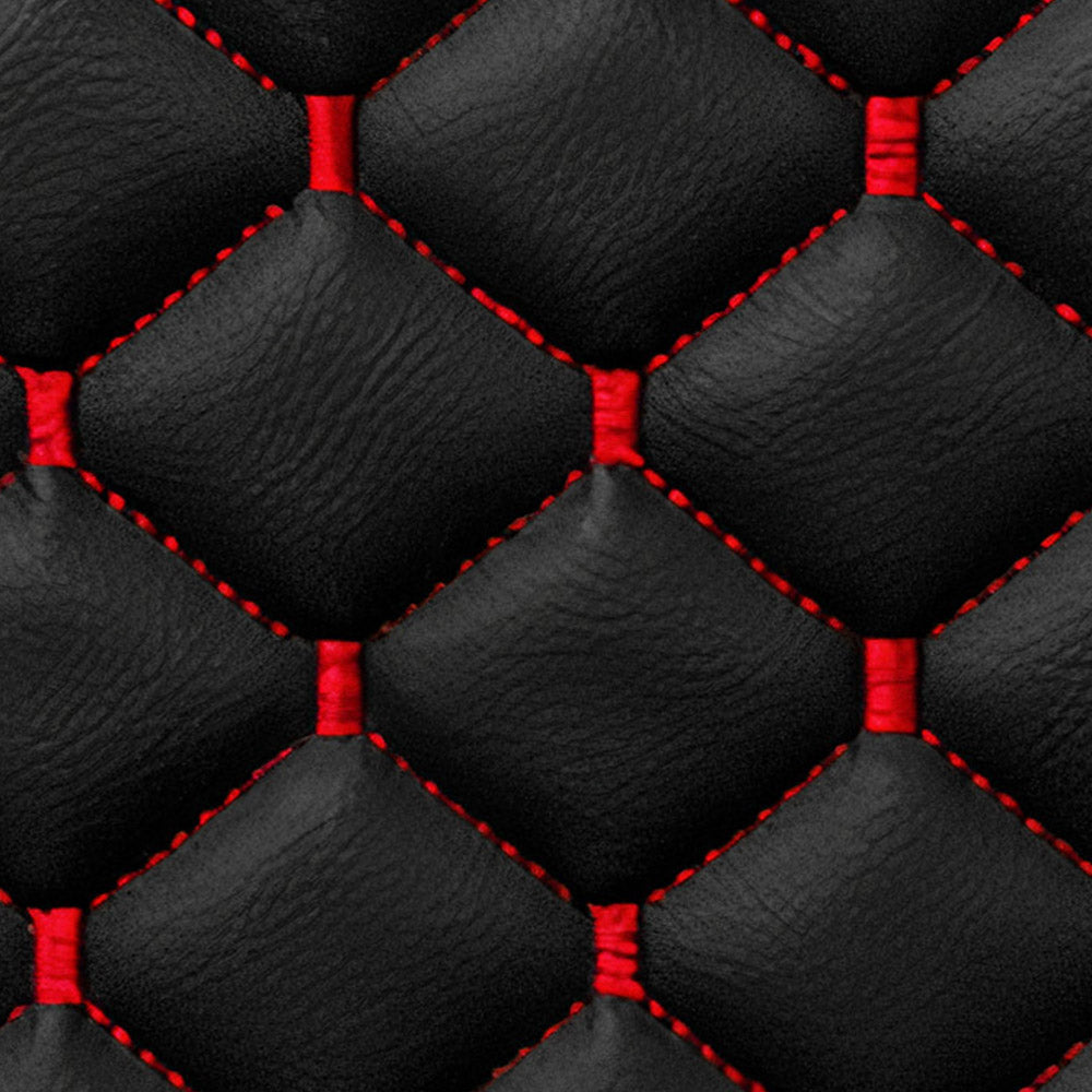 Sitzbezüge Schonbezüge für Ford Transit 2014-2025 Kunstleder Schwarz Rot 1tlg