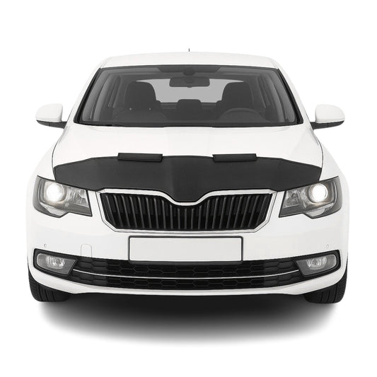 Haubenbra Steinschlagschutz Bonnet Bra für Skoda Superb 2013-2015 Schwarz Halb