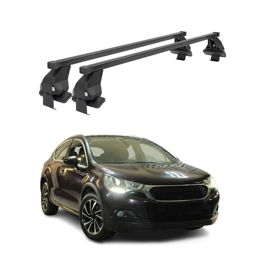 Menabo Dachträger Grundtäger für DS4 Crossback 2015-2018 50kg Stahl Schwarz 2x