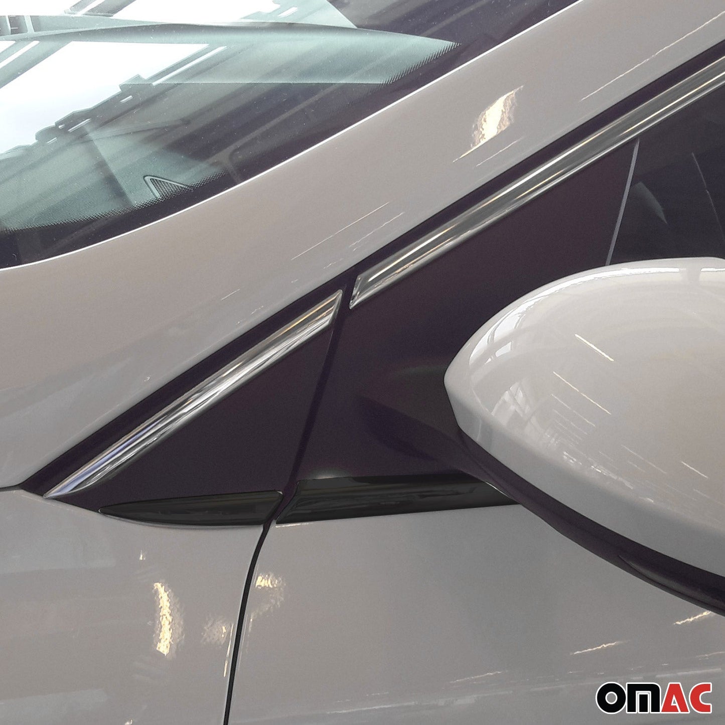 Benzi decorative pentru geamuri Renault Megane 2015-2020, oțel inoxidabil cromat, 6 bucăți