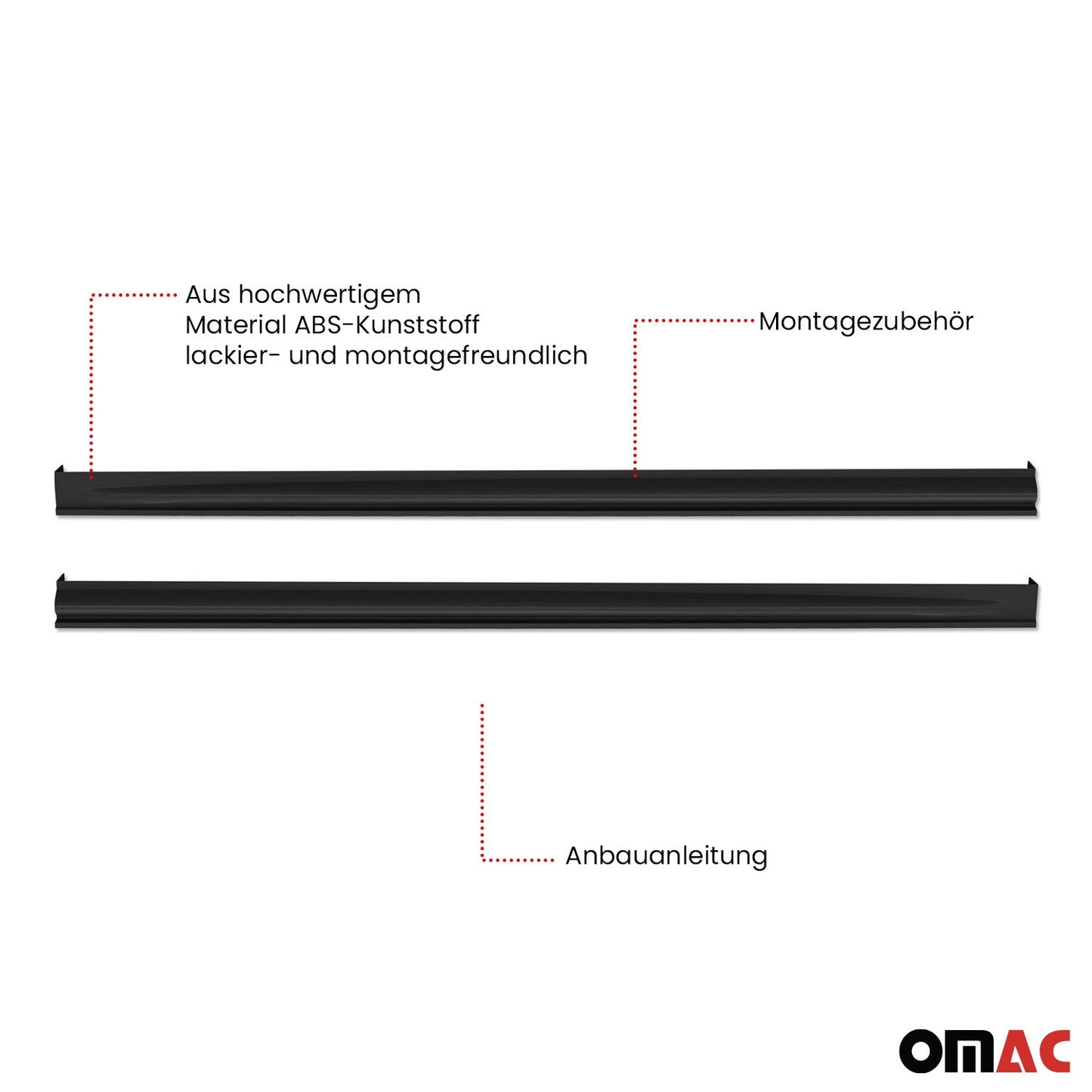 RDX Seitenschweller Kratzschutz für VW Caddy V Maxi 2020-2023 ABS