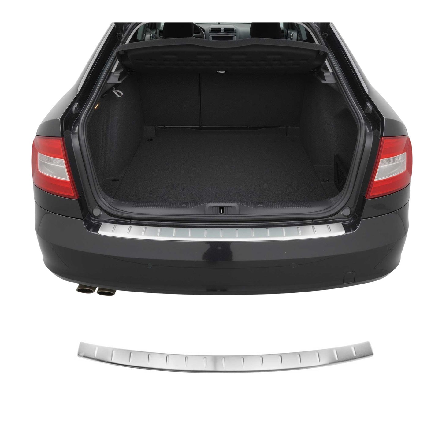 Ladekantenschutz Stoßstange für Skoda Octavia II Kombi 2009-2013 Chrom Gebürstet