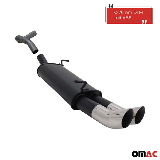 Novus Sportauspuff für Seat Ibiza 6L 2x76mm DTM Endschalldämpfer mit ABE