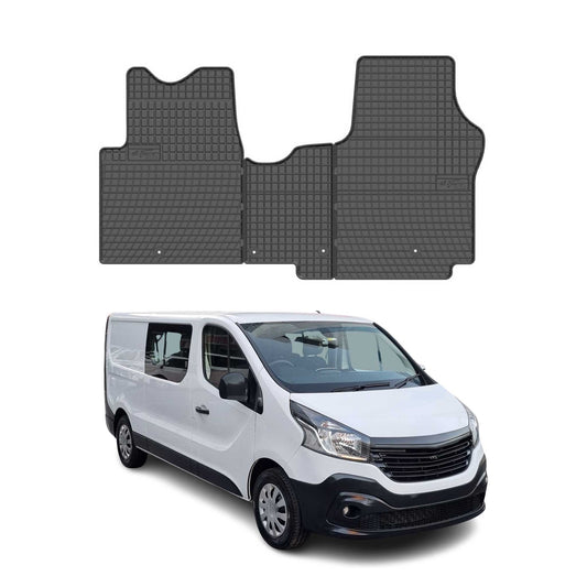 2016-2020 Fiat Talento Fußmatten Gummi Schwarz 3 tlg