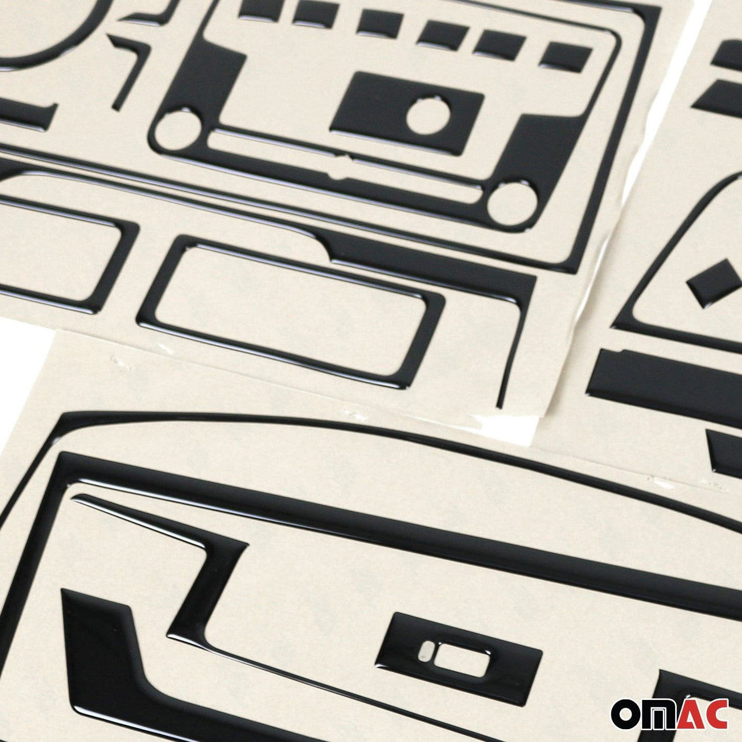 Ornamente interioare cockpit pentru Honda City 2006-2016, aspect negru piano, set 7 piese