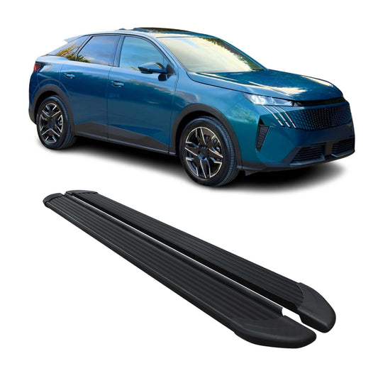 Seitenschweller Trittbretter Schweller für Peugeot e-3008 2024-2025 Alu Schwarz