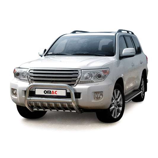 Bară de protecție față, bară de protecție față pentru Toyota Land Cruiser V8 2012-16, omologată ABE, oțel, argintiu