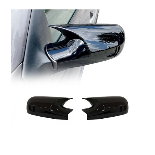 Spiegelkappen Spiegelabdeckung für Renault Megane 2004-2010 ABS Schwarz Glanz