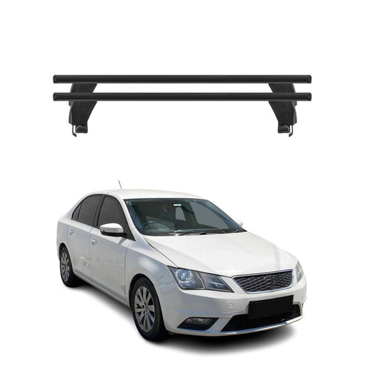 Menabo Dachträger Grundtäger für Seat Toledo mk4 2012-2019 50kg Alu Schwarz 2x