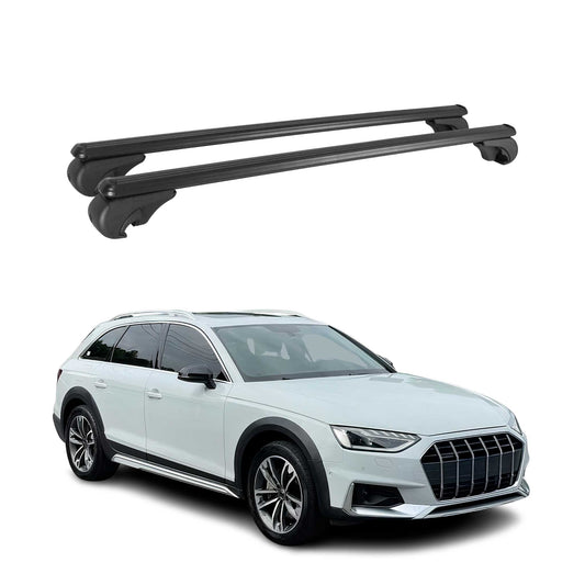 Dachträger Grundtäger für Audi A4 B9 Allroad 2016-2025 75kg Alu Schwarz 2 tlg