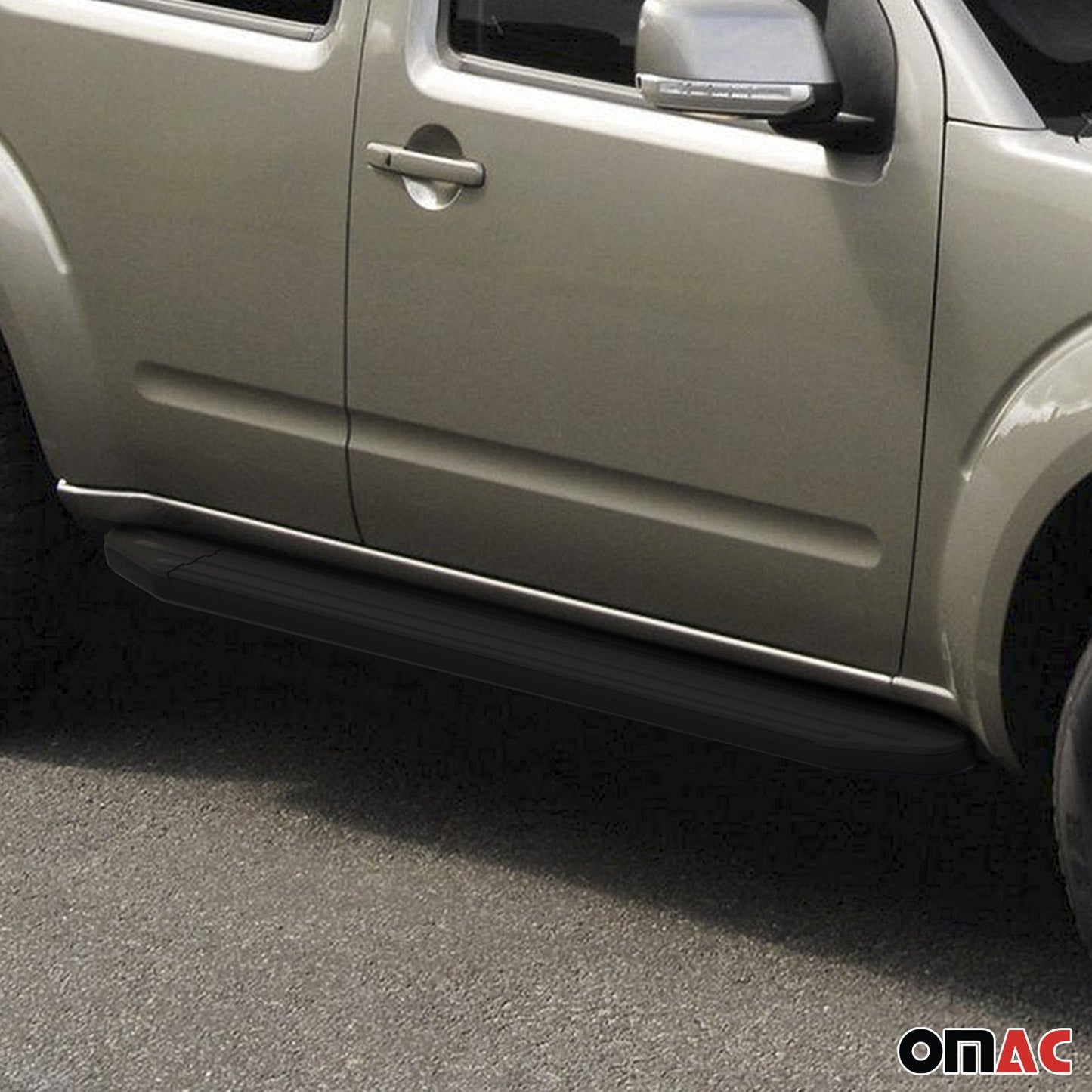Trittbretter Seitenschweller für Nissan Pathfinder 2004-2014 ABE Schwarz Alu