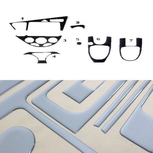 Ornamente interioare pentru Ford Focus 1998-2004, aspect aluminiu, 7 bucăți