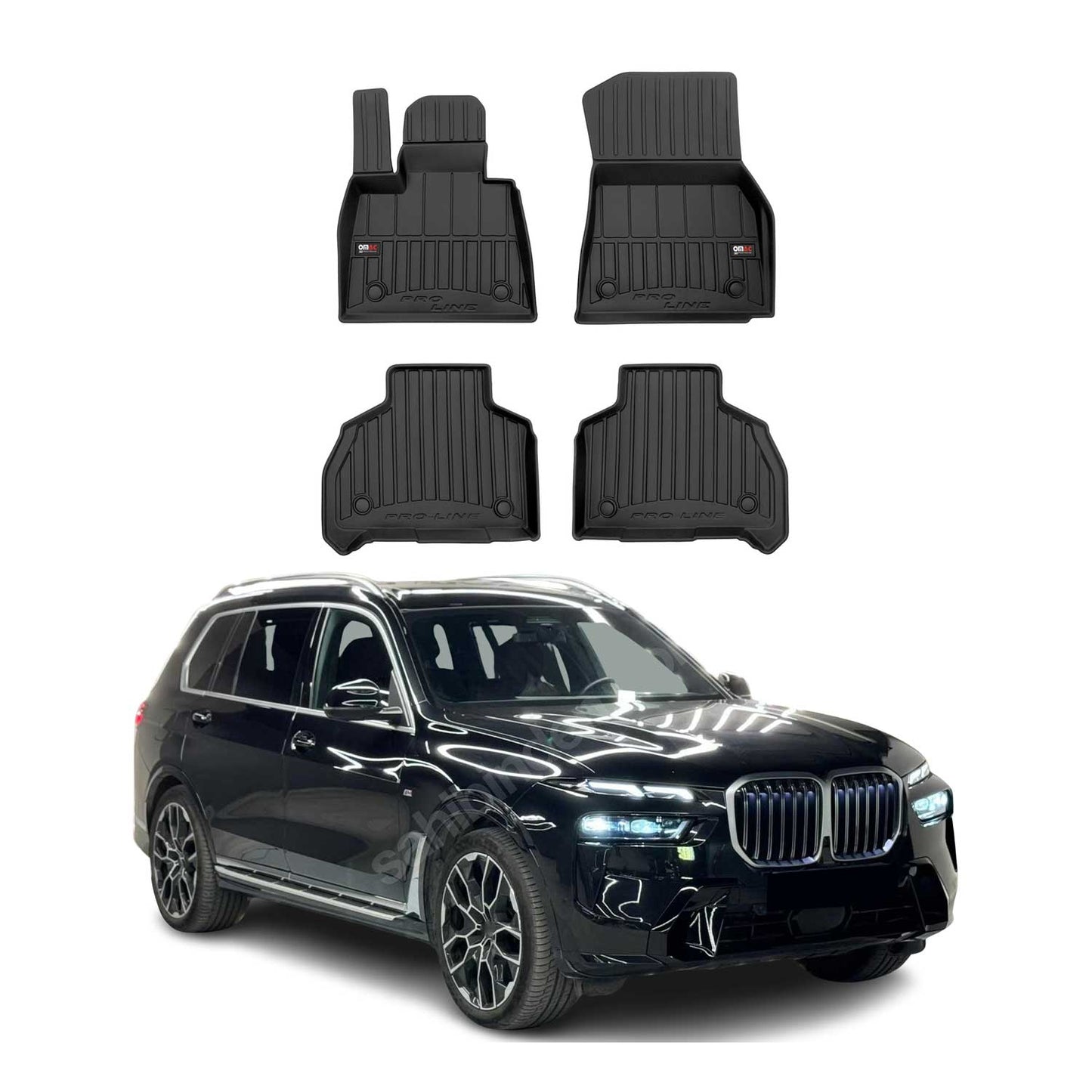 2019-2025 BMW X7 G07 Fußmatten TPE Schwarz 4 tlg