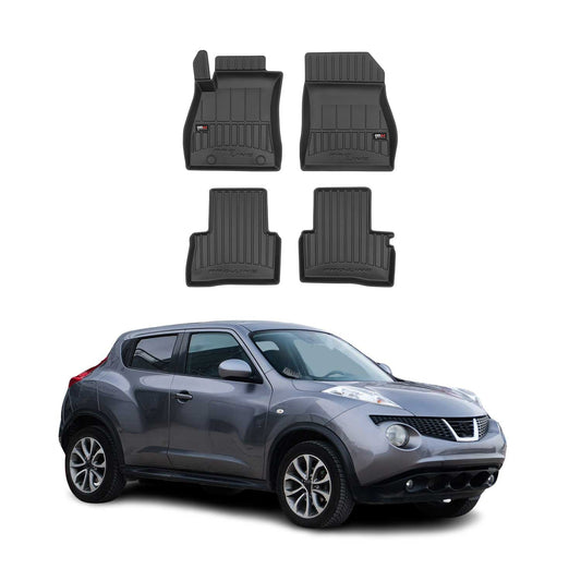 OMAC Gummi Fußmatten für Nissan Juke 2010-2019 Premium TPE Automatten Schwarz 4x