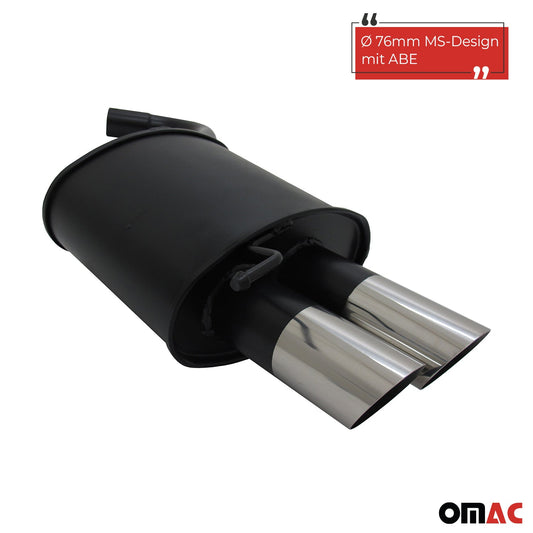 Novus Sportauspuff für BMW E90 / E91 2x76mm MS-Design Endschalldämpfer mit ABE