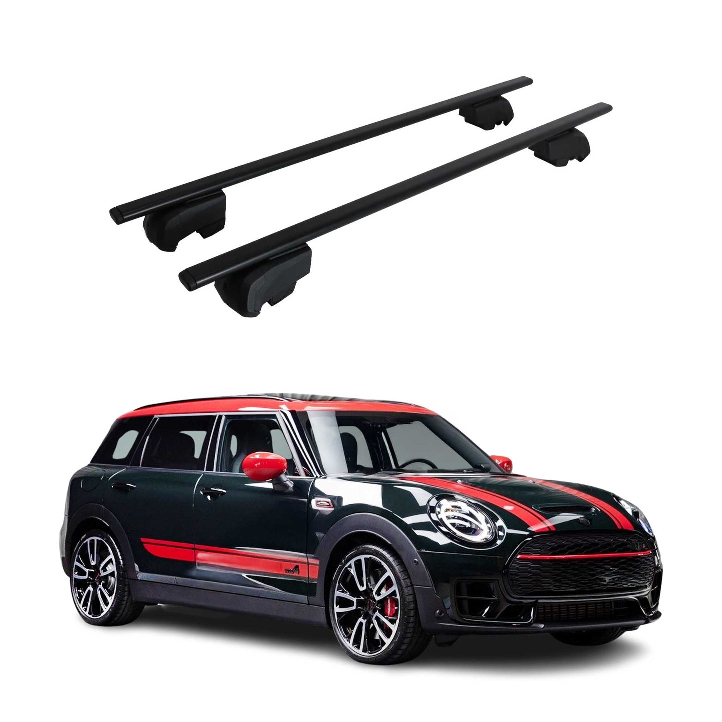 Portbagaj de plafon pentru Mini Clubman F54 2015-2023 75kg, negru metalic, 2 buc.