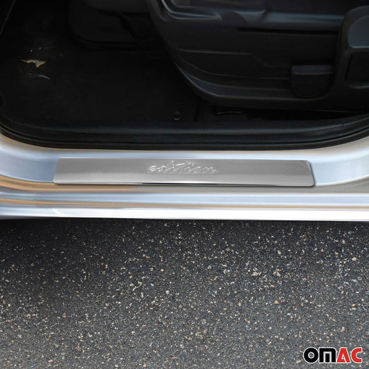 Protecții prag/benzi de protecție uși pentru Nissan Navara 2015-2025, oțel inoxidabil, set 4 piese