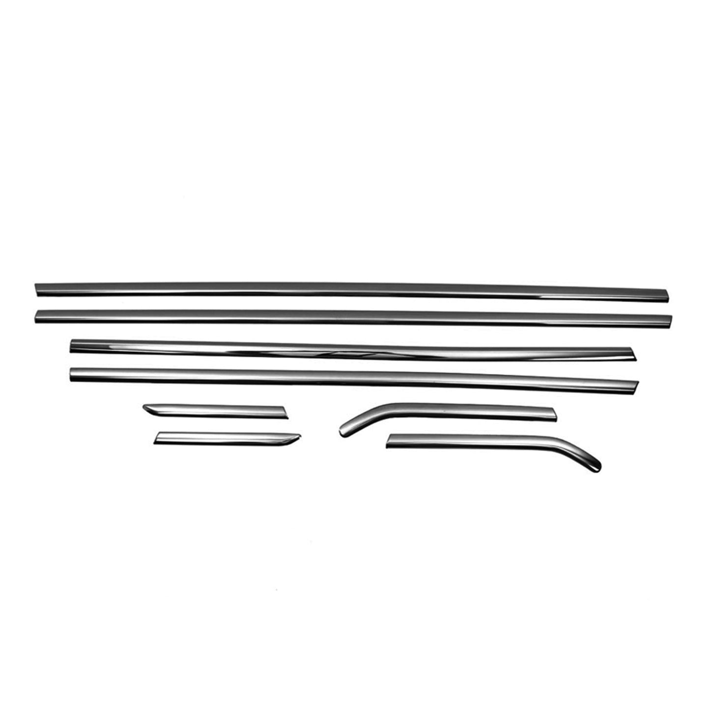 Ornamente/ramă geam pentru Ford Focus 2011-2018 sedan, oțel inoxidabil, 8 bucăți