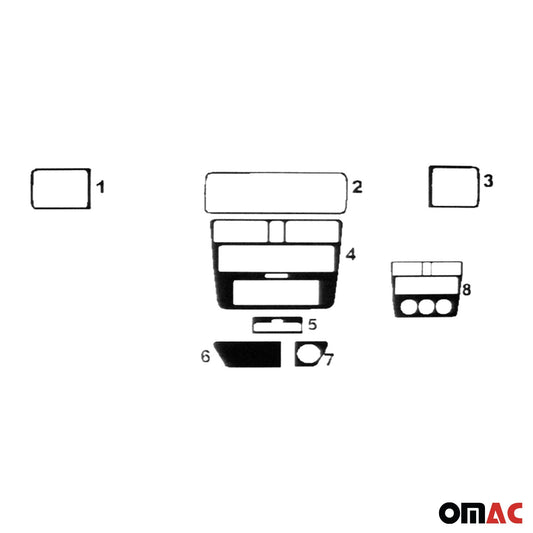 Innenraum Dekor Cockpit für Audi A4 Limo Avant 8D B5 1994-2001 Wurzel Optik 7tlg