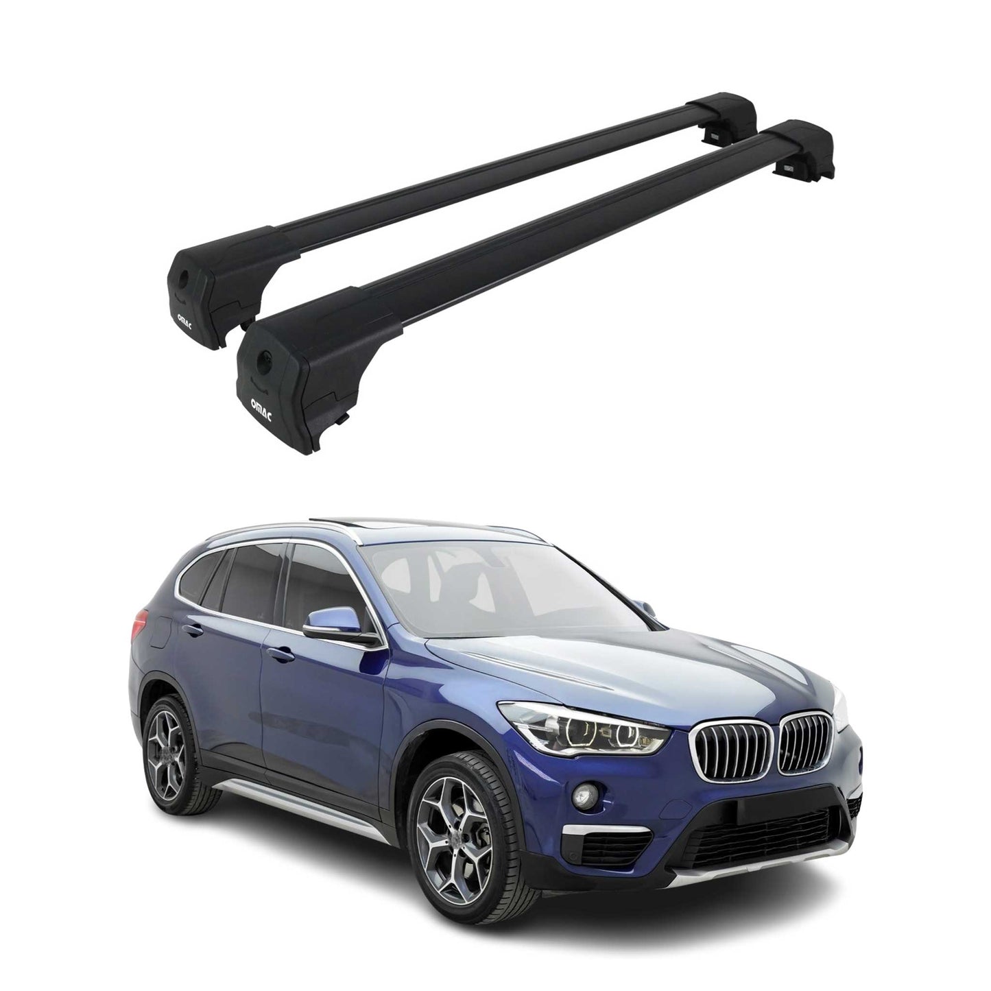 Dachträger Gepäckträger für BMW X1 F48 2015-2022 ABE Grundträger Alu Schwarz