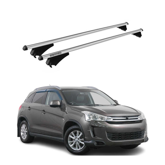 Menabo Dachträger Grundtäger für Citroen C4 Aircross 2012-2017 75kg Silber 2tlg