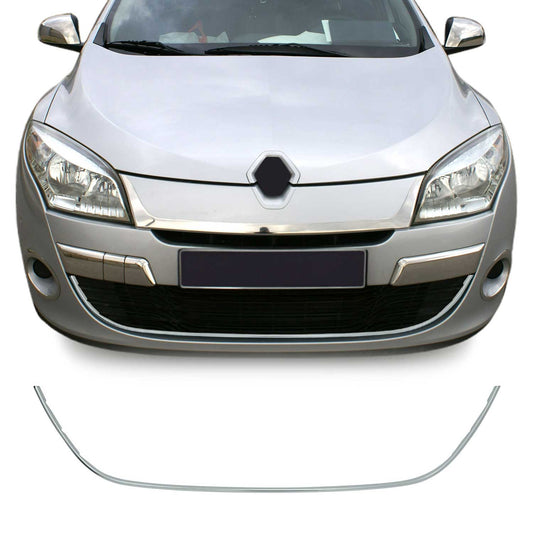 Kühlergrill Leisten Grillleisten für Renault Megane 2012-2015 Chrom Silber