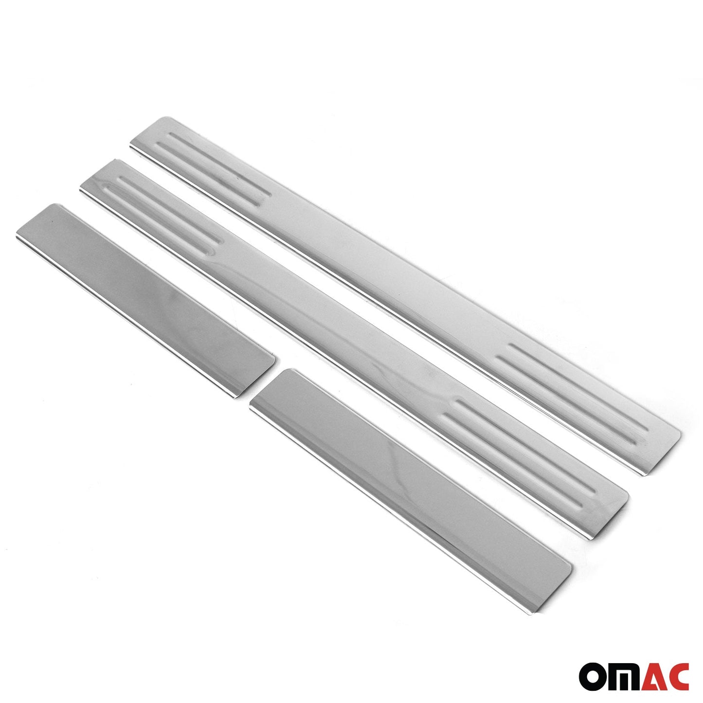 Ornamente prag uși pentru Dacia Duster 2010-2018, oțel inoxidabil, argintiu, set 4 piese