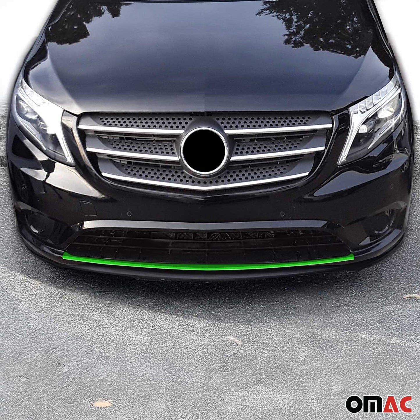 Benzi decorative grilă radiator pentru Mercedes Vito 2014-2019, oțel inoxidabil, verde, 1 bucată