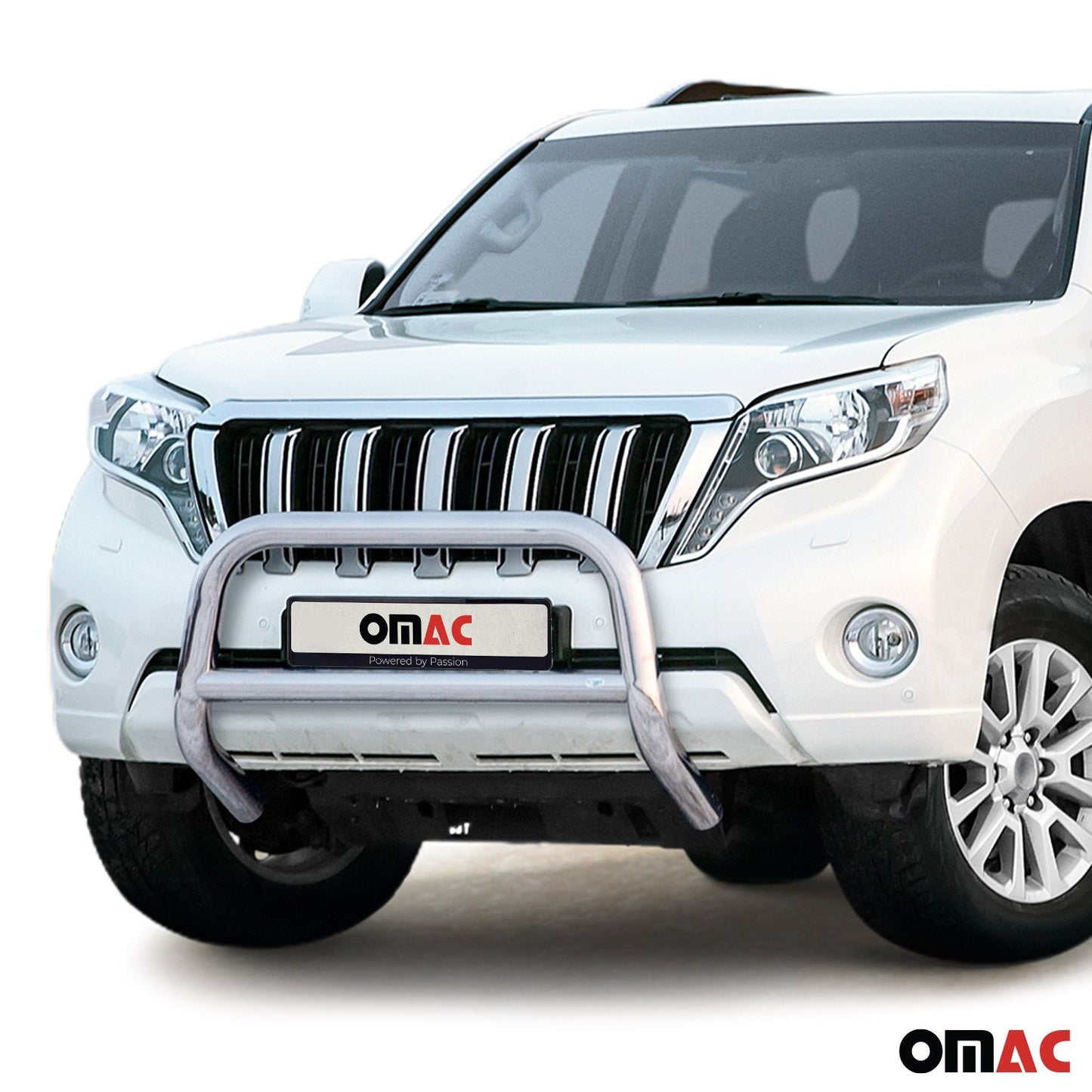 Bară de protecție/buton față pentru Toyota Land Cruiser 150 2013-2017, omologată ABE, argintie