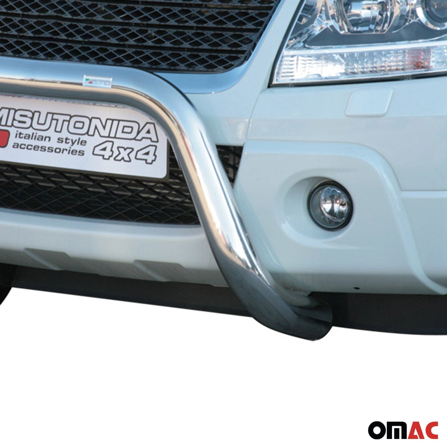 Bară de protecție/buton față pentru Suzuki Grand Vitara 2009-2011 ø76mm oțel argintiu