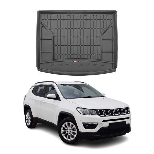 OMAC Gummi Kofferraumwanne für Jeep Compass 2016-2020 TPE Laderaumwanne Schwarz