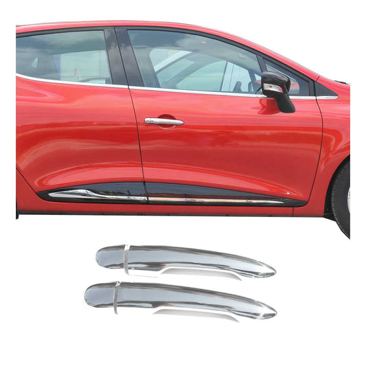 Ornamente mâner ușă, capace mâner ușă pentru Renault Clio 2012-2019 2 uși, oțel inoxidabil, 4x