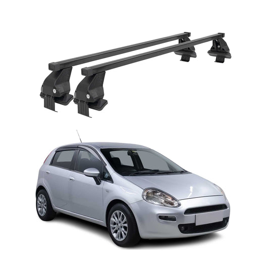 Menabo Dachträger Grundtäger für Fiat Punto Evo 2009-2012 5tür 50kg Schwarz 2x