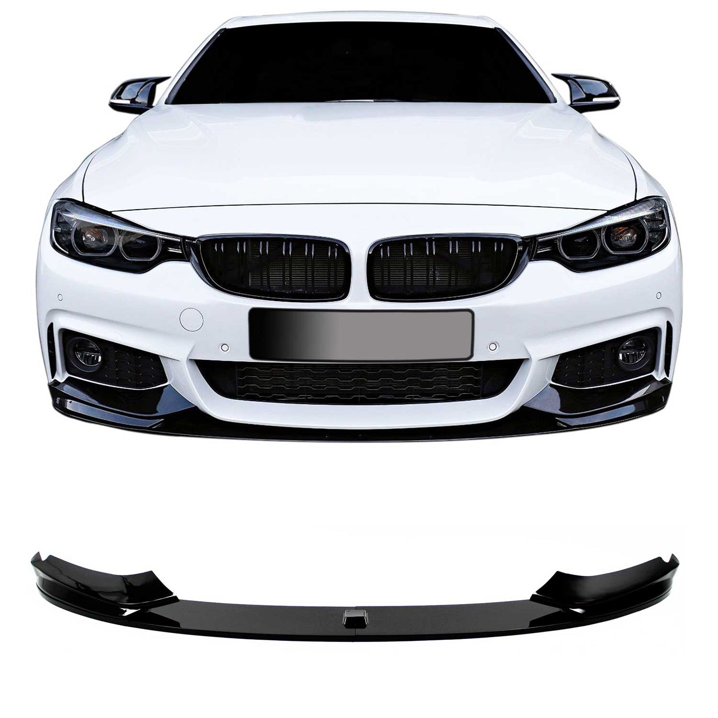 Przedni spoiler zderzaka JOM do BMW F32/ F33/ F36 2013-2021, połysk, czarny