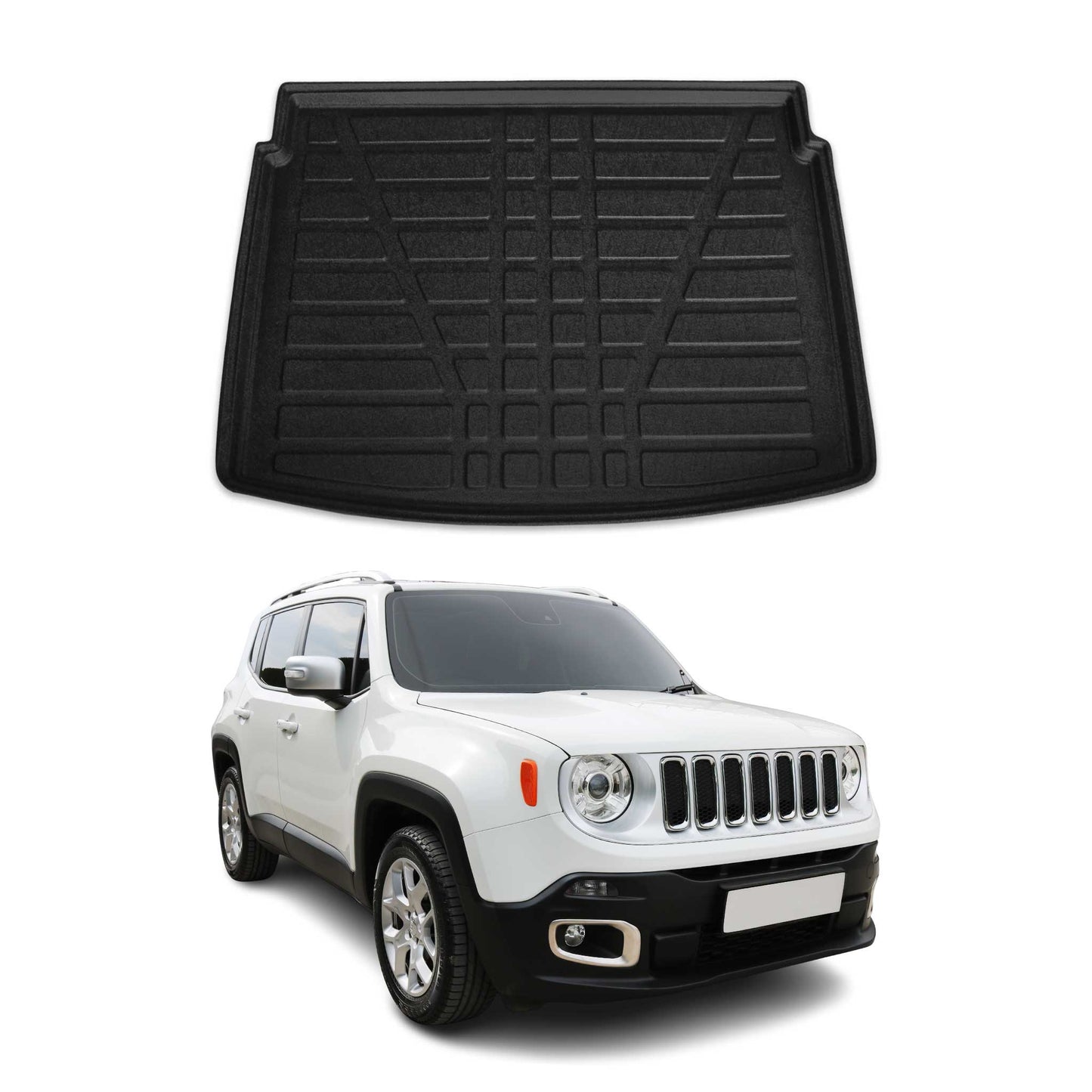 Kofferraumwanne Laderaumwanne für Fiat 500X 2015-2024 Gummi TPE Schwarz