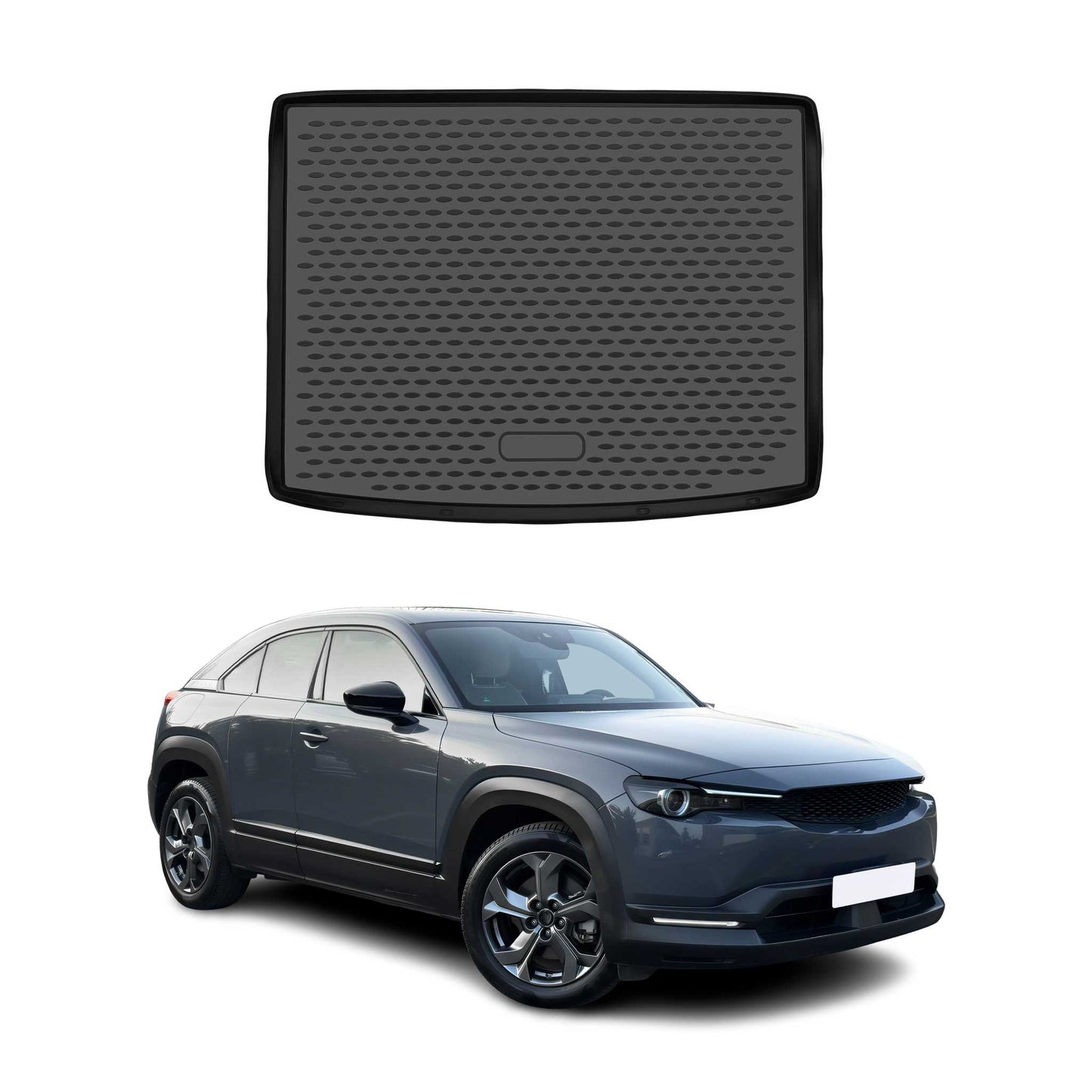 Kofferraummatte Kofferraumwanne für Mazda MX-30 2020-2025 Gummi TPE Schwarz