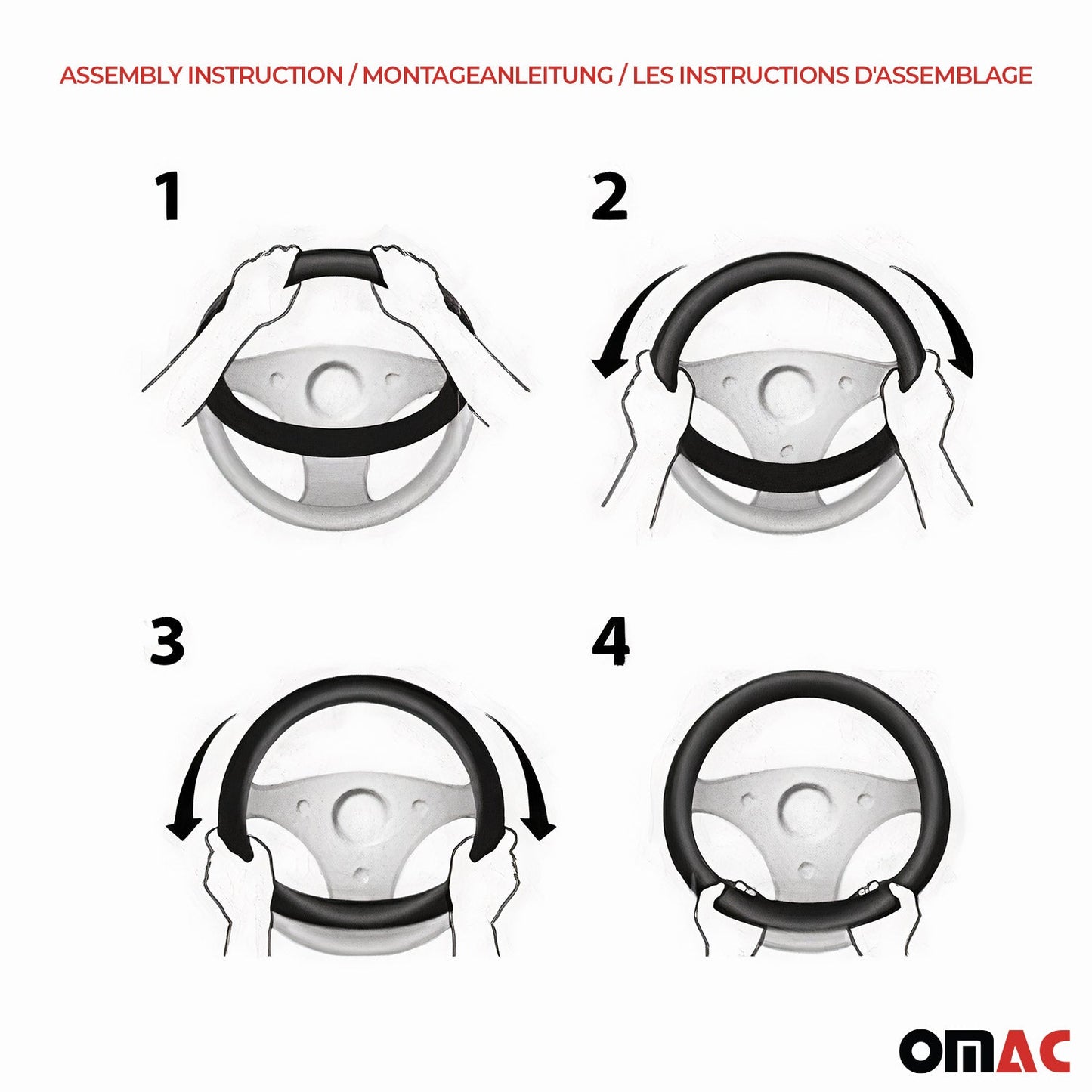 Lenkradbezug Lenkradschoner Lenkrad abdeckung Schwarz Gepunktet Ø 38-40 cm