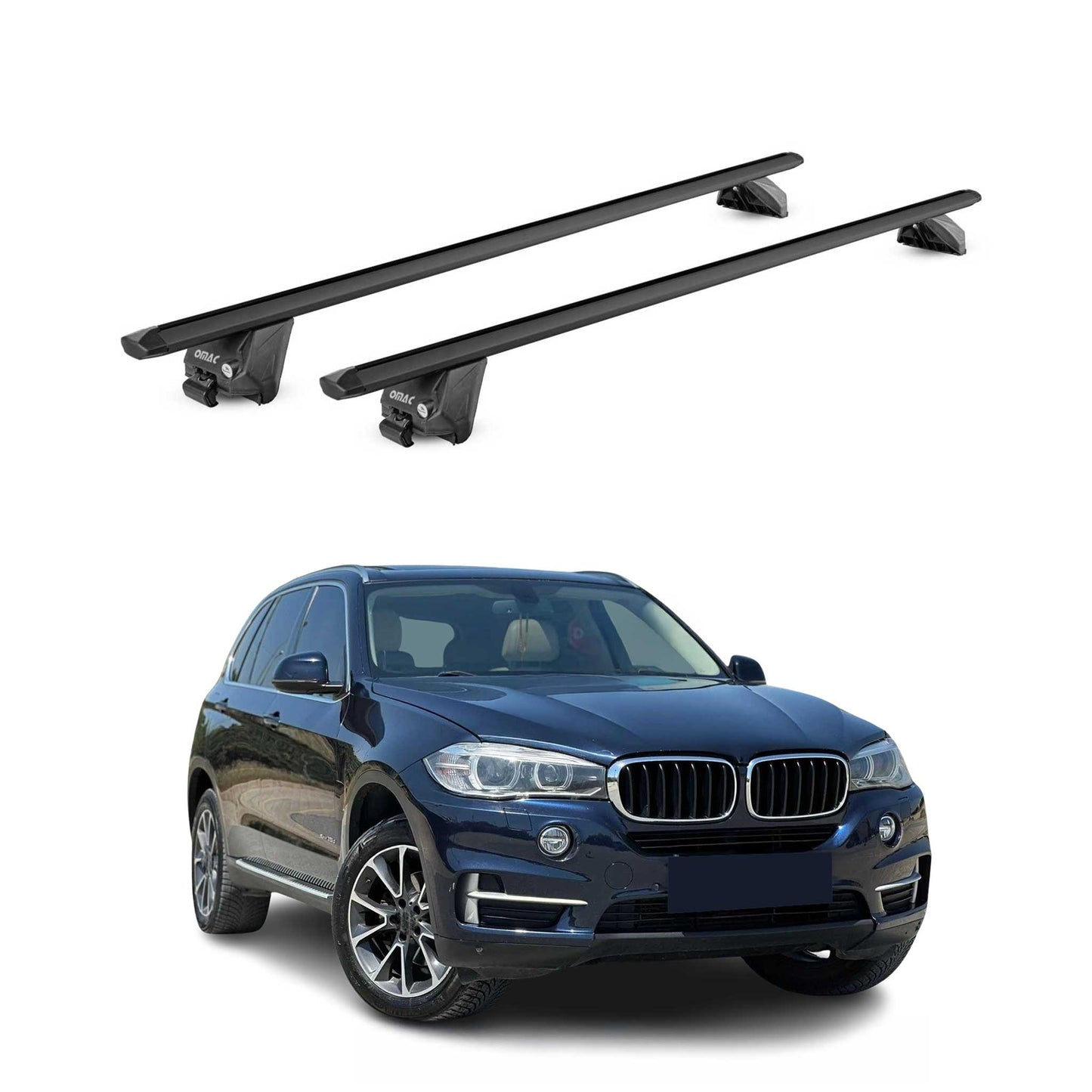 Dachträger Grundtäger für BMW X5 F15 G05 2013-2025 100kg Alu Schwarz 2 tlg ABE