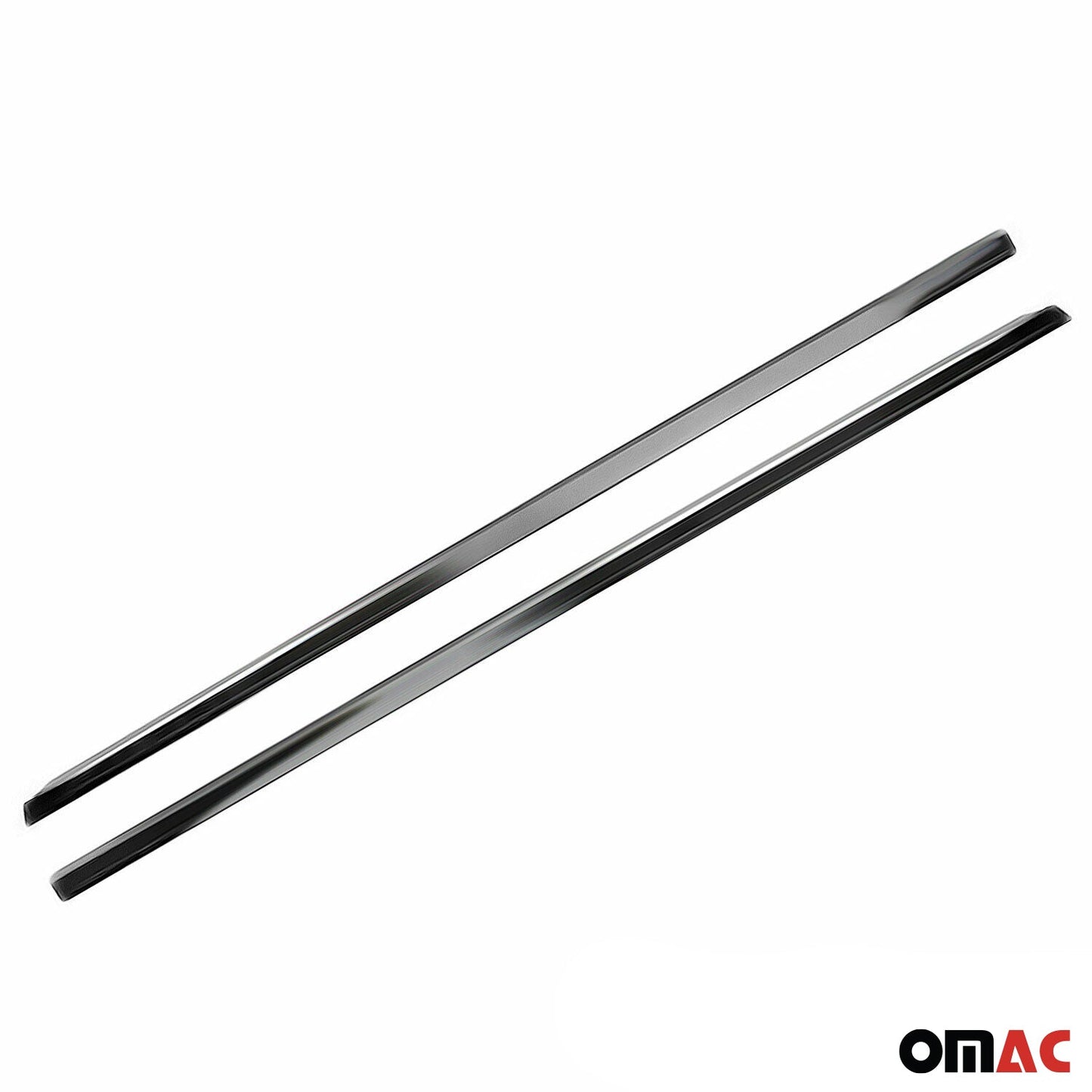 Benzi decorative pentru geamuri pentru VW Caddy 2015-2020, oțel inoxidabil, culoare închisă, set 2 piese