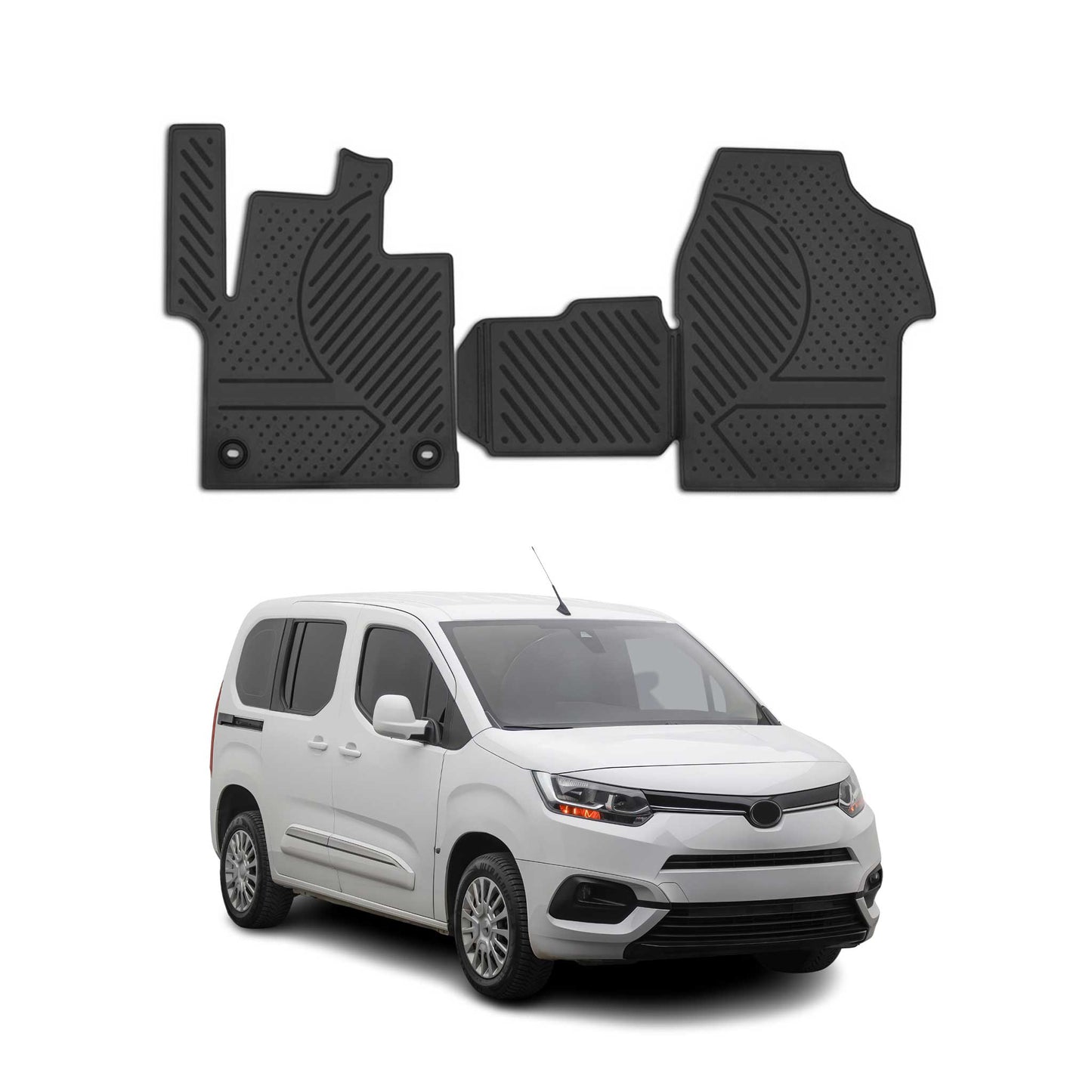 2016-2025 Toyota Proace Fußmatten TPE Schwarz 2 tlg