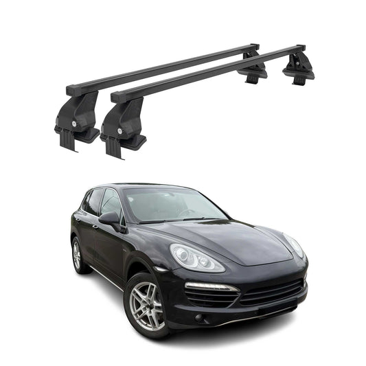 Menabo Dachträger Grundtäger für Porsche Cayenne 2010-2018 50kg Stahl Schwarz 2x