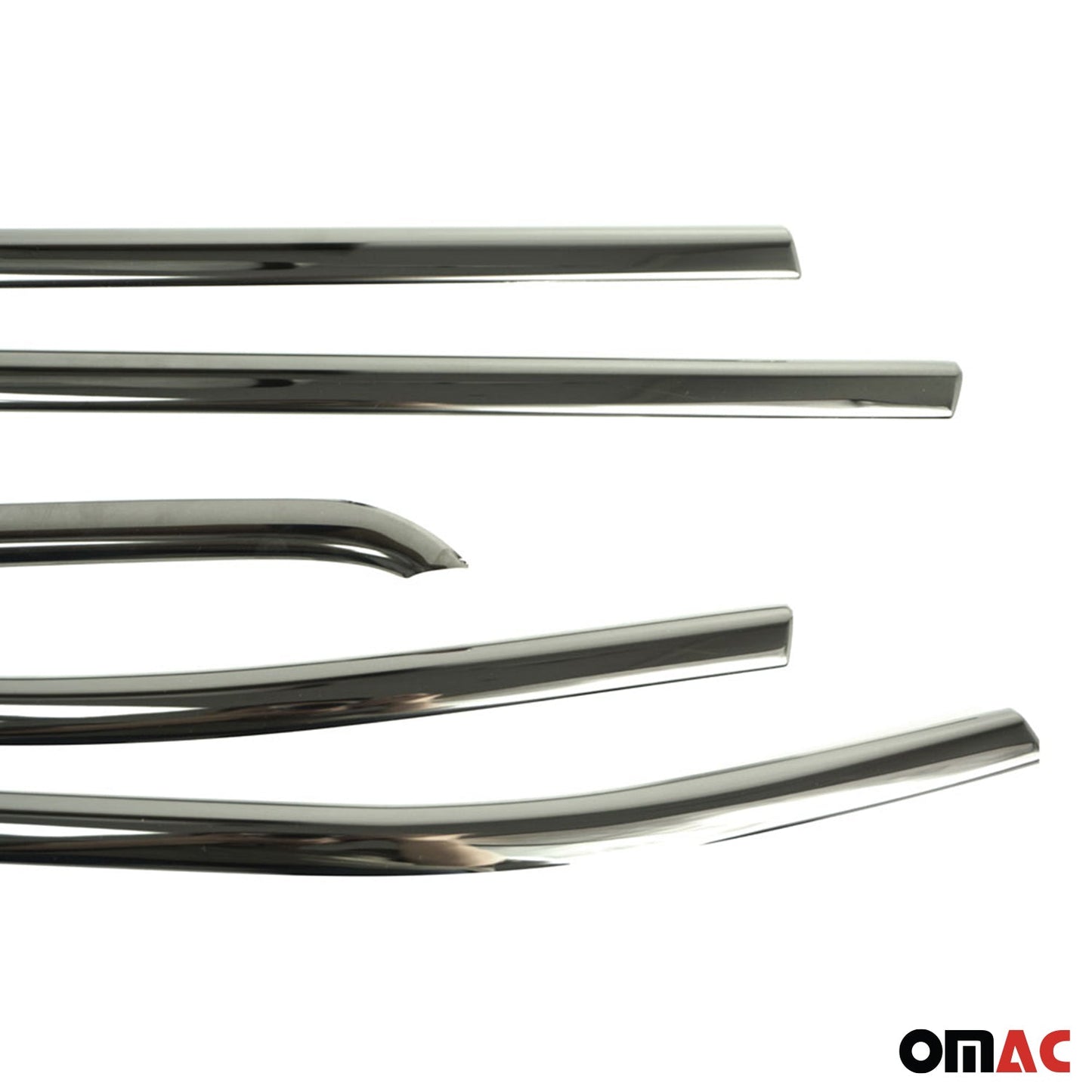 Benzi decorative pentru geamuri Jeep Renegade 2014-2019, oțel inoxidabil, culoare închisă, 6 bucăți