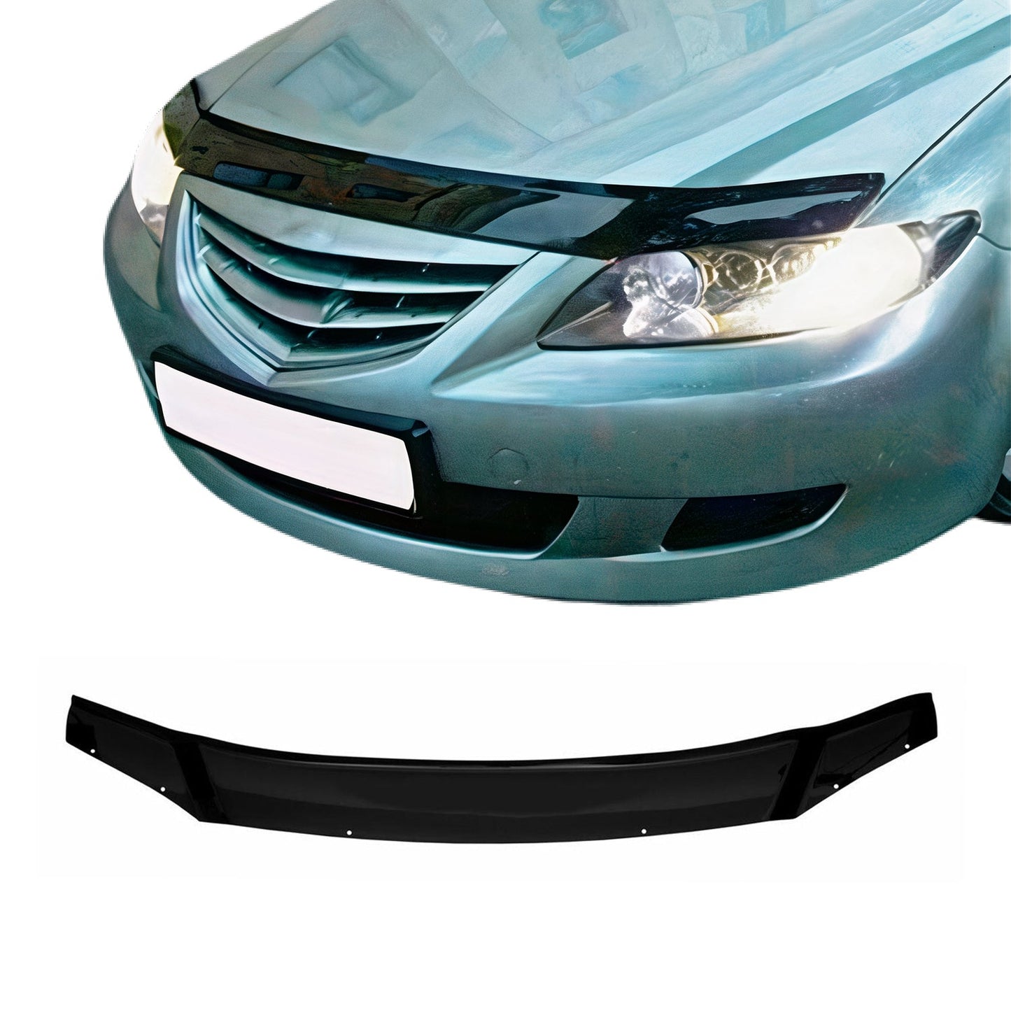 Motorhaube Deflektor Insekten Steinschlagschutz für Mazda 6 GG 2002-2008 Dunkel