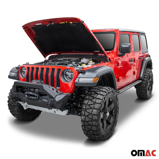 2x Motorhaubendämpfer Gasfeder Dämpfer für Jeep Wrangler JL 2017-2025 Stahl