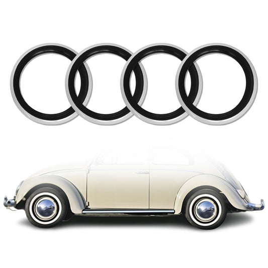 4x weißwandringe weißwandreifen 14 Zoll Schwarz weiß Echt Gummi Auto Tuning