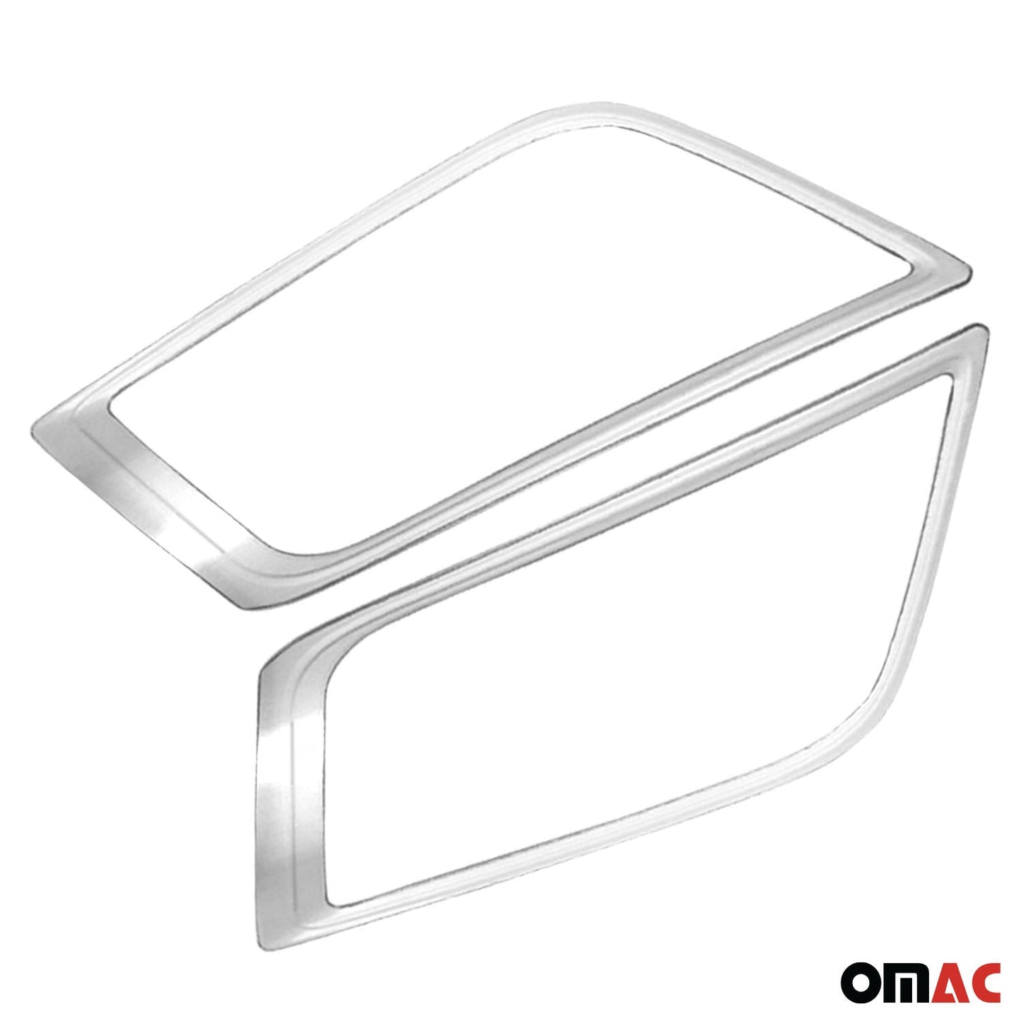 Rama lampy przeciwmgielnej do Seata Leona 2012-2020, stal nierdzewna, srebrna, zestaw 2 szt.